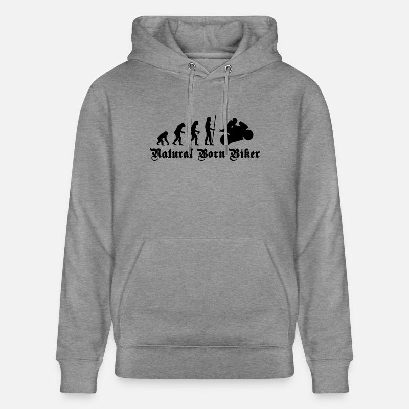 evolution_biker - Sweat à capuche bio CRUISER Stanley/Stella Unisexe - gris clair marbré