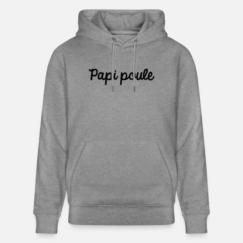 Papi poule - Sweat à capuche bio CRUISER Stanley/Stella Unisexe - gris clair marbré
