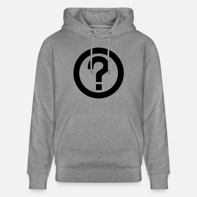 Point d'interrogation,Phrase interrogative - Sweat à capuche bio CRUISER Stanley/Stella Unisexe - gris clair marbré