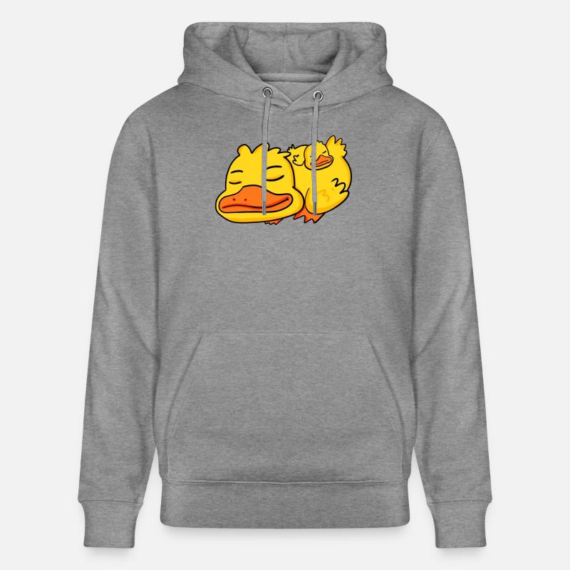 Papa Canard avec Bébé Canard - Sweat à capuche bio CRUISER Stanley/Stella Unisexe - gris clair marbré