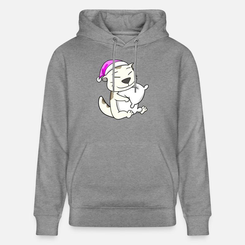 Chat race devon rex - Sweat à capuche bio CRUISER Stanley/Stella Unisexe - gris clair marbré