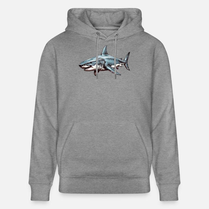 Marée de requin - Sweat à capuche bio CRUISER Stanley/Stella Unisexe - gris clair marbré