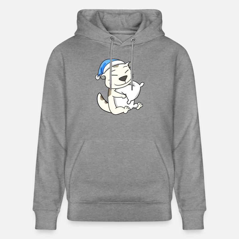 Chat race devon rex - Sweat à capuche bio CRUISER Stanley/Stella Unisexe - gris clair marbré