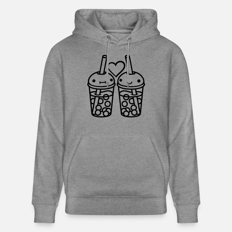 2 Équipe Bubble Tea - Sweat à capuche bio CRUISER Stanley/Stella Unisexe - gris clair marbré