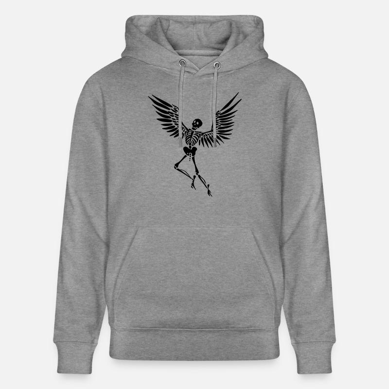 Squelette de vol - Sweat à capuche bio CRUISER Stanley/Stella Unisexe - gris clair marbré