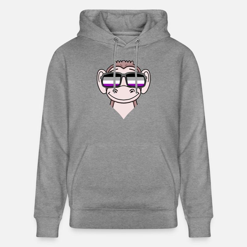 Asexual Lgbt Singe Asexualité - Sweat à capuche bio CRUISER Stanley/Stella Unisexe - gris clair marbré