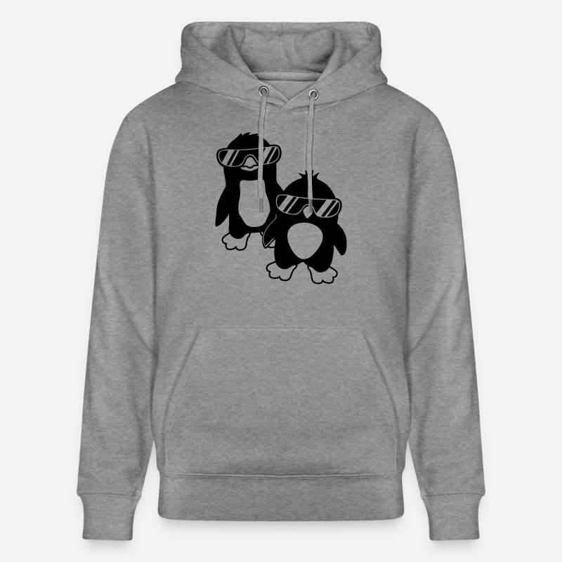 Crew Penguins 2 Amis - Sweat à capuche bio CRUISER Stanley/Stella Unisexe - gris clair marbré