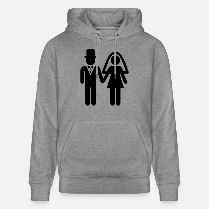 Mariage - Sweat à capuche bio CRUISER Stanley/Stella Unisexe - gris clair marbré