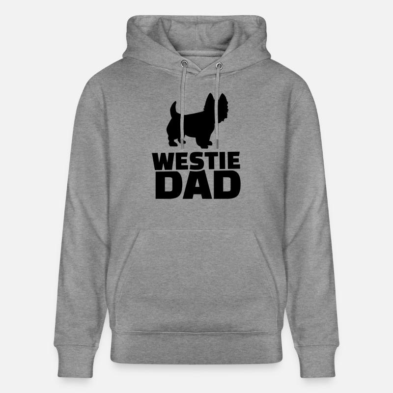 Westie Dad - Sweat à capuche bio CRUISER Stanley/Stella Unisexe - gris clair marbré