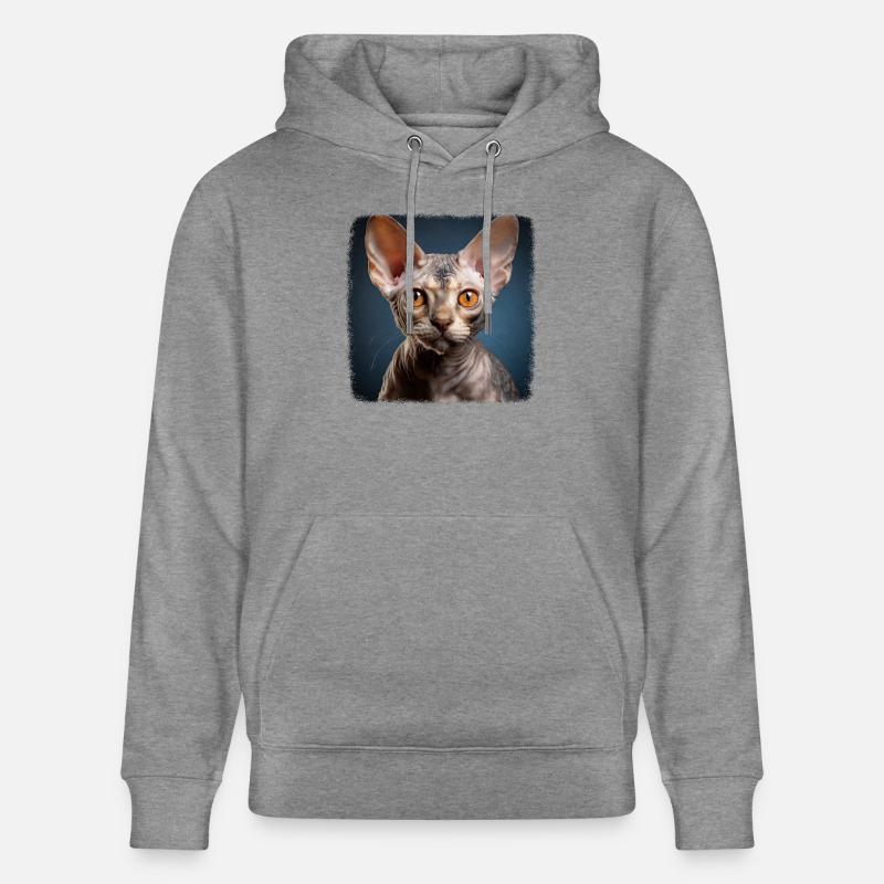 Devon Rex killing Devon Rex kat - Stanley/Stella CRUISER økologisk unisex-hoodie - lysegråmarmoreret