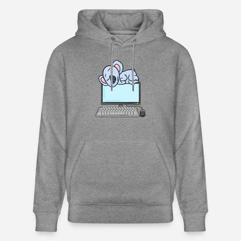 Koala Computer Nerd Programmeur Cadeau - Sweat à capuche bio CRUISER Stanley/Stella Unisexe - gris clair marbré