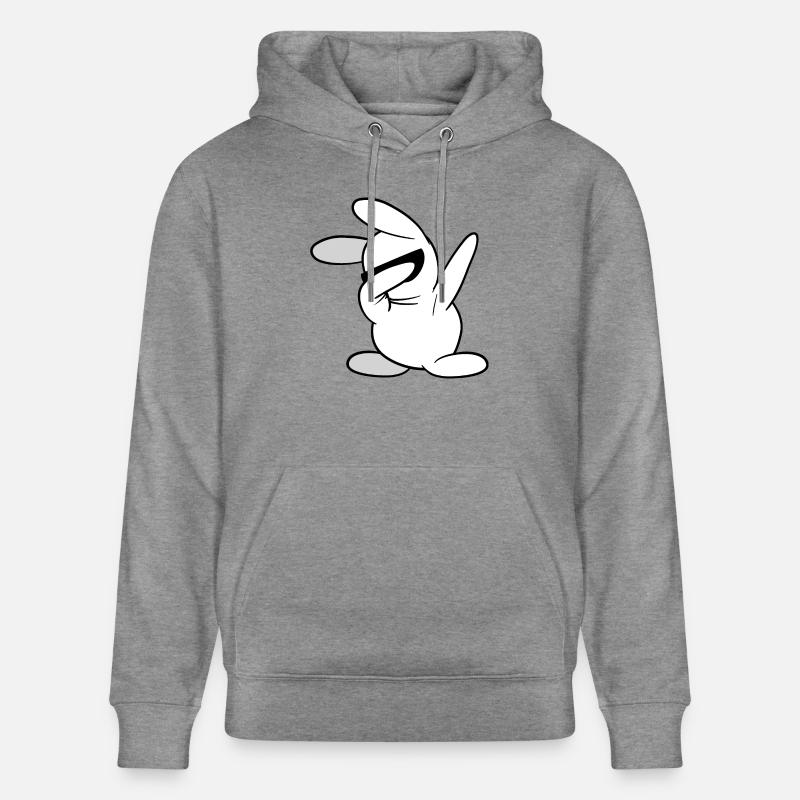Dabbing Dab lapin lapin - Sweat à capuche bio CRUISER Stanley/Stella Unisexe - gris clair marbré