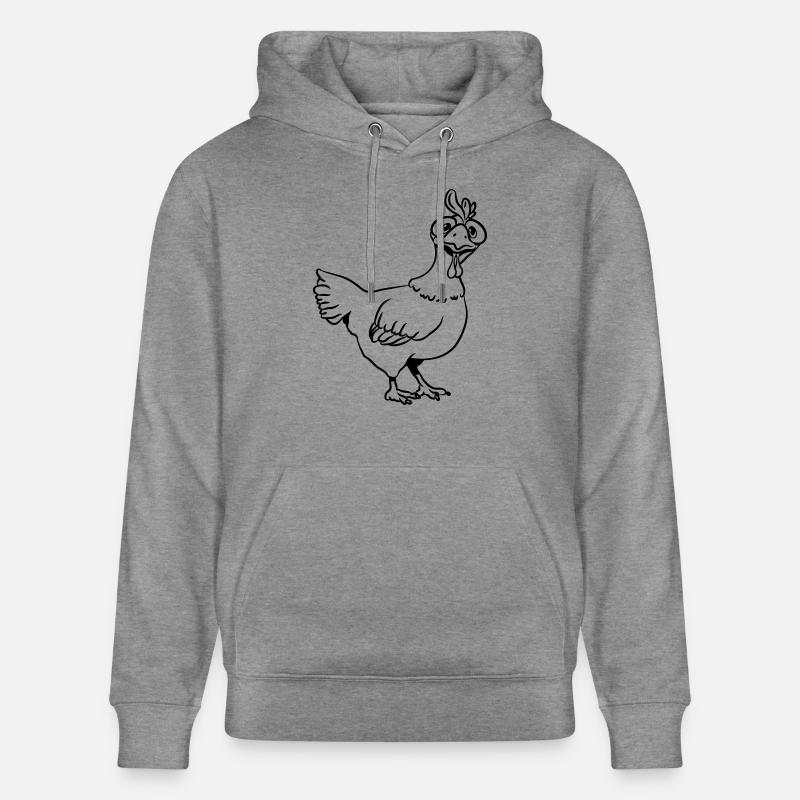 Poulet drôle stupide - Sweat à capuche bio CRUISER Stanley/Stella Unisexe - gris clair marbré