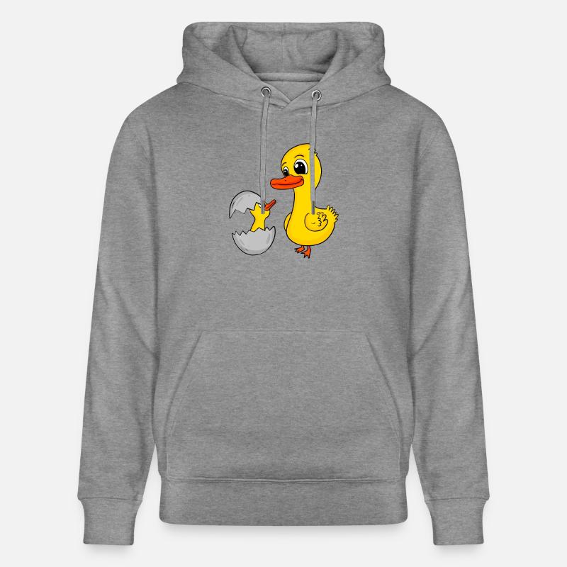 Canard avec bébé canard - Sweat à capuche bio CRUISER Stanley/Stella Unisexe - gris clair marbré