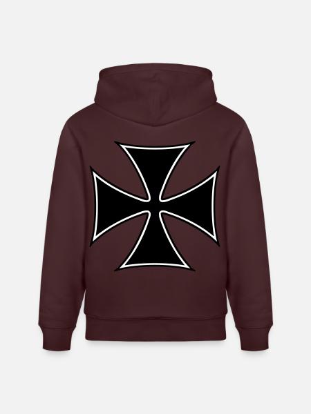 maltese cross - Stanley/Stella CRUISER Unisex Organic Hoodie - maroon