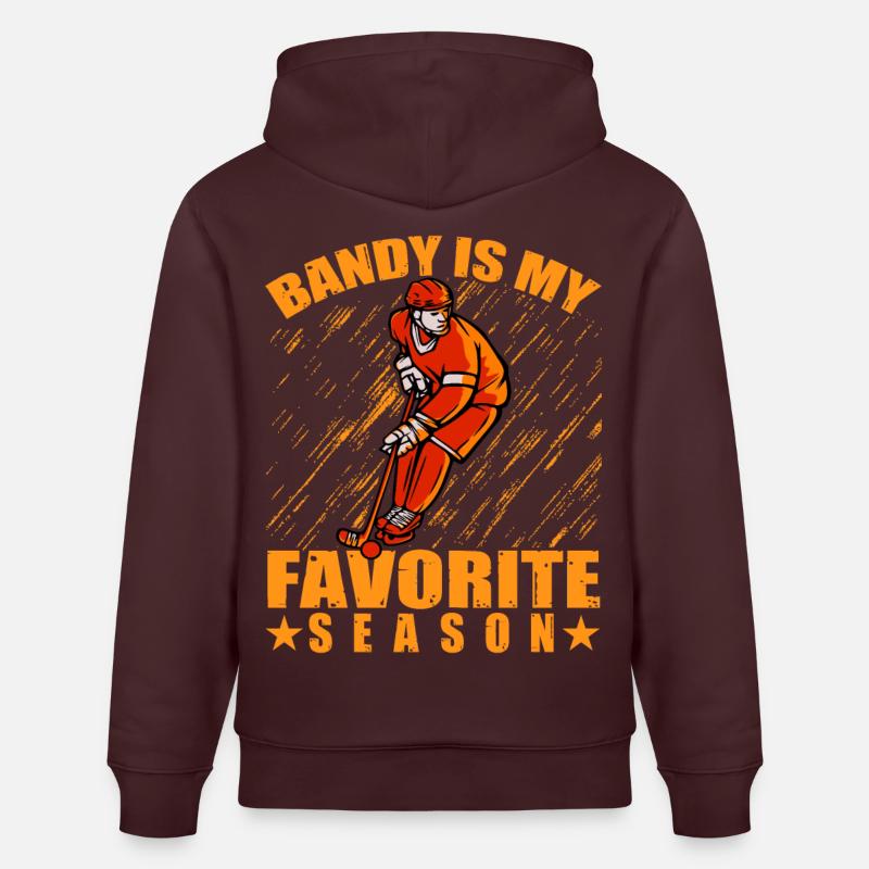 Bandy est ma saison préférée - Sweat à capuche bio CRUISER Stanley/Stella Unisexe - maroon
