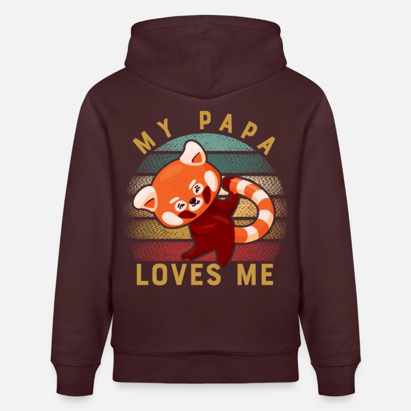 Mon papa m’aime - Sweat à capuche bio CRUISER Stanley/Stella Unisexe - maroon