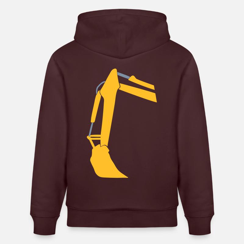 excavate - Sweat à capuche bio CRUISER Stanley/Stella Unisexe - maroon