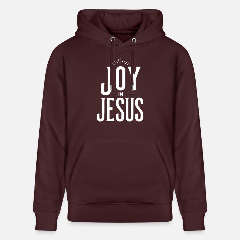 La joie en Jésus - Sweat à capuche bio CRUISER Stanley/Stella Unisexe - maroon