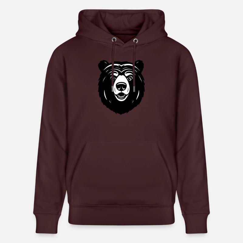 Lieblich neugieriger Comic Bär - Stanley/Stella Unisex Bio-Hoodie CRUISER - Maroon