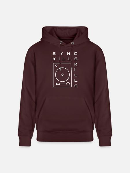 Sync kills skills - Sweat à capuche bio CRUISER Stanley/Stella Unisexe - maroon