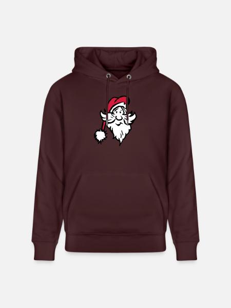 Christmas man icon - Stanley/Stella CRUISER Unisex Organic Hoodie - maroon