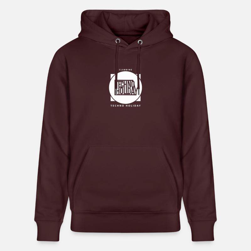 logo_techno_holiday_2017_blanco - Sweat à capuche bio CRUISER Stanley/Stella Unisexe - maroon
