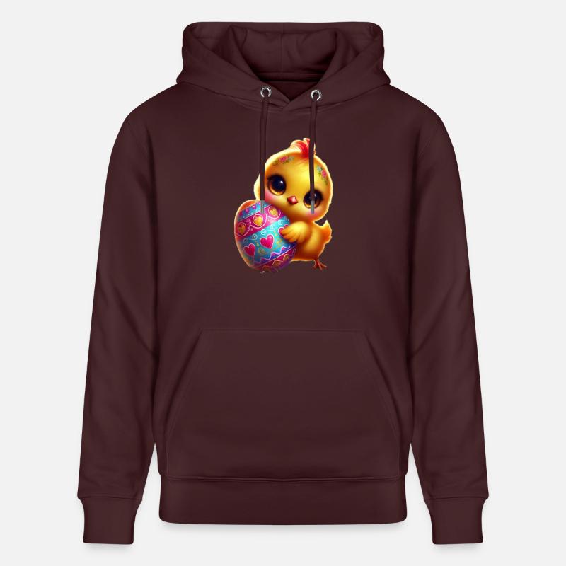 Poussins de Pâques avec oeuf - Sweat à capuche bio CRUISER Stanley/Stella Unisexe - maroon