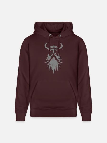 Wikinger mit Helm Robustes Design - Stanley/Stella Unisex Bio-Hoodie CRUISER - Maroon