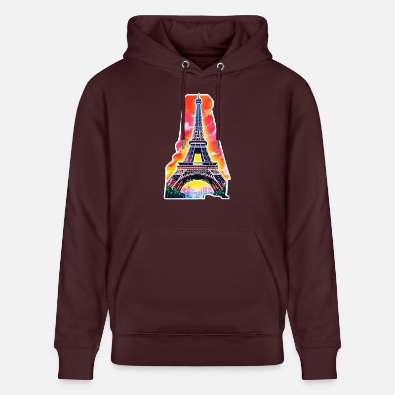 Eiffel tower #21 - Sweat à capuche bio CRUISER Stanley/Stella Unisexe - maroon