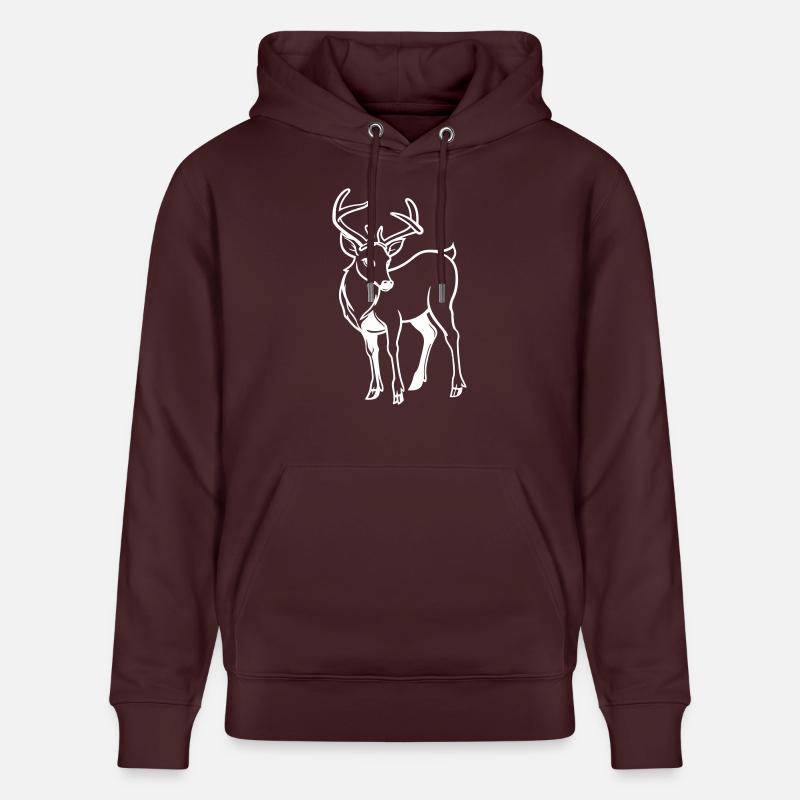 reh hirsch comic - Stanley/Stella Unisex Bio-Hoodie CRUISER  - Maroon