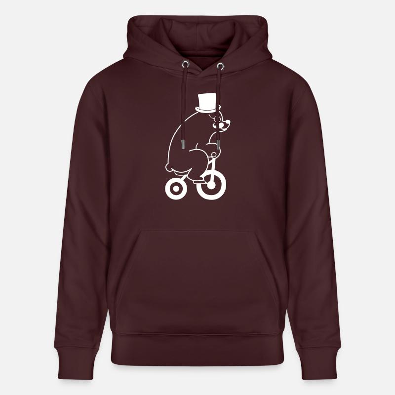 Ours blanc - Sweat à capuche bio CRUISER Stanley/Stella Unisexe - maroon