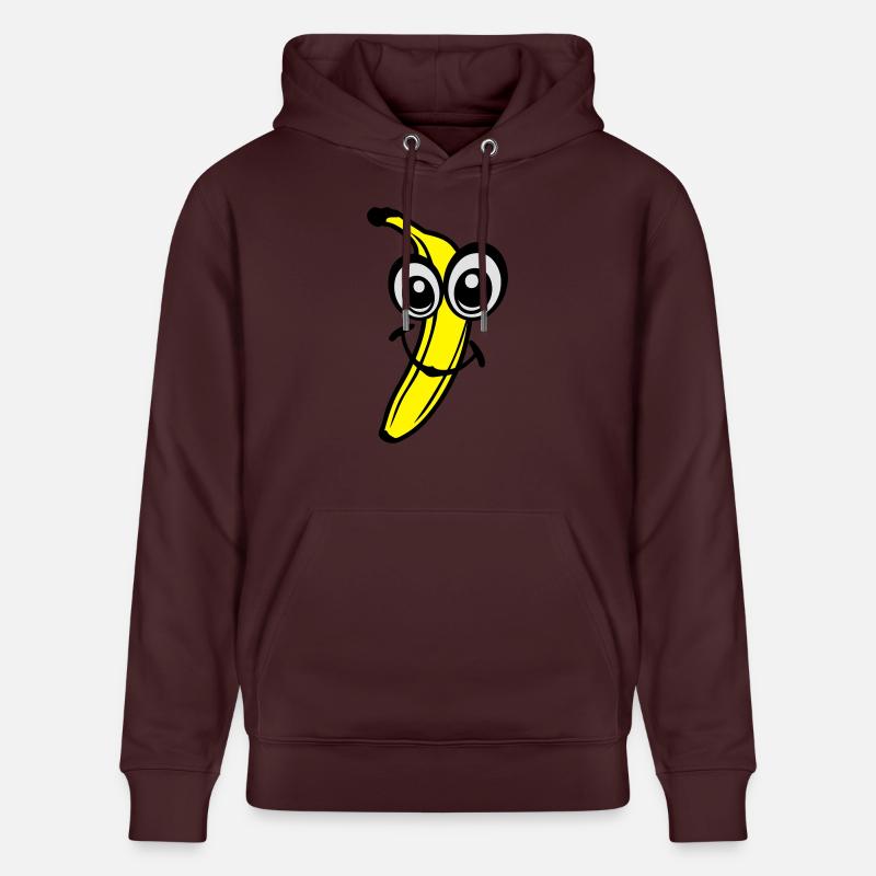 banane fruit smiley 611 - Sweat à capuche bio CRUISER Stanley/Stella Unisexe - maroon