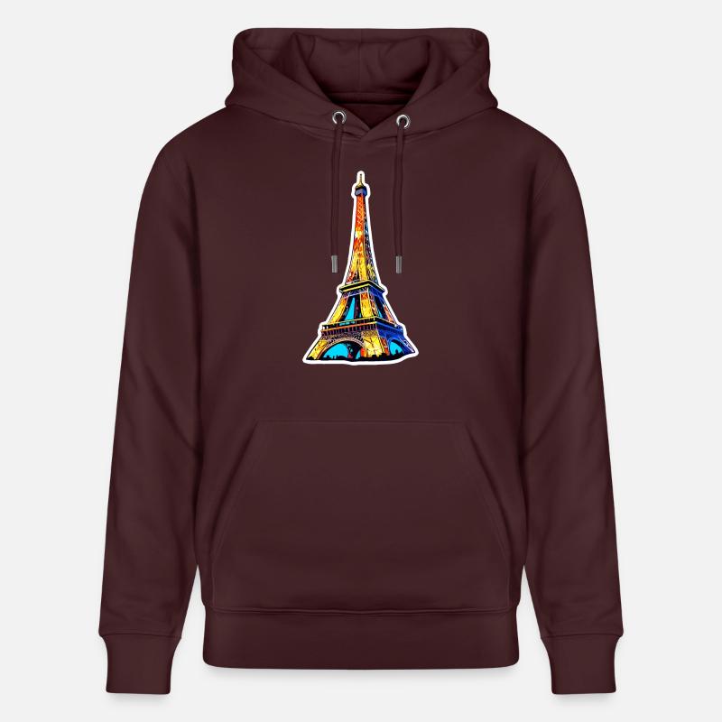 Eiffel tower #20 - Sweat à capuche bio CRUISER Stanley/Stella Unisexe - maroon