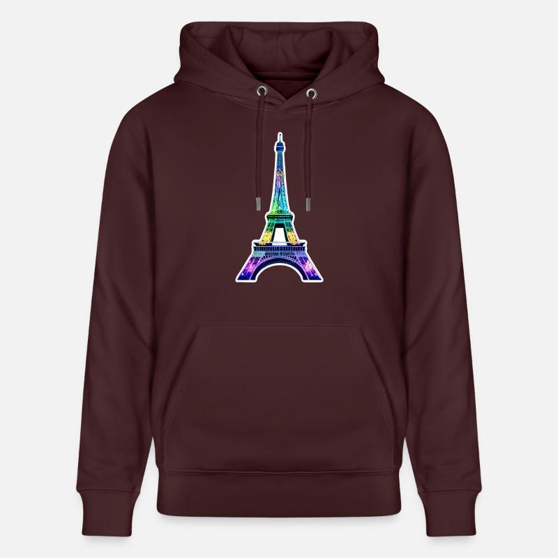 Eiffel tower #23 - Sweat à capuche bio CRUISER Stanley/Stella Unisexe - maroon