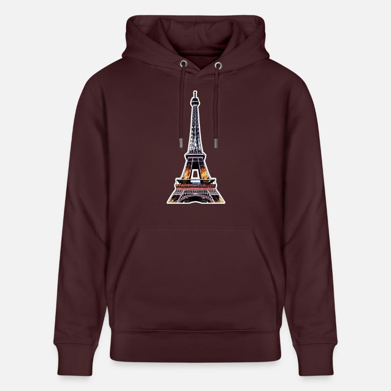 Eiffel tower #19 - Sweat à capuche bio CRUISER Stanley/Stella Unisexe - maroon