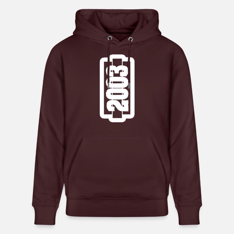 Né en 2003 - Sweat à capuche bio CRUISER Stanley/Stella Unisexe - maroon