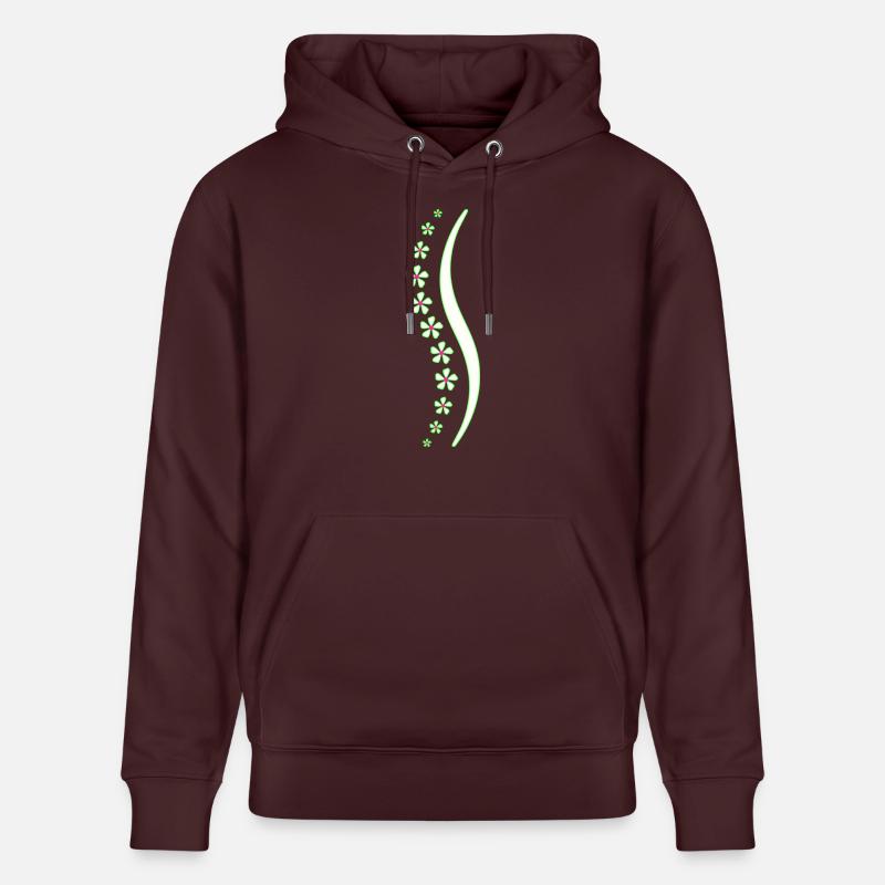 Épine de fleur verte - Sweat à capuche bio CRUISER Stanley/Stella Unisexe - maroon