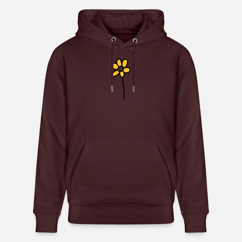 1 fleur - V2 - Sweat à capuche bio CRUISER Stanley/Stella Unisexe - maroon