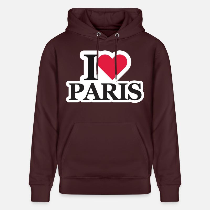 J’aime Paris - Sweat à capuche bio CRUISER Stanley/Stella Unisexe - maroon