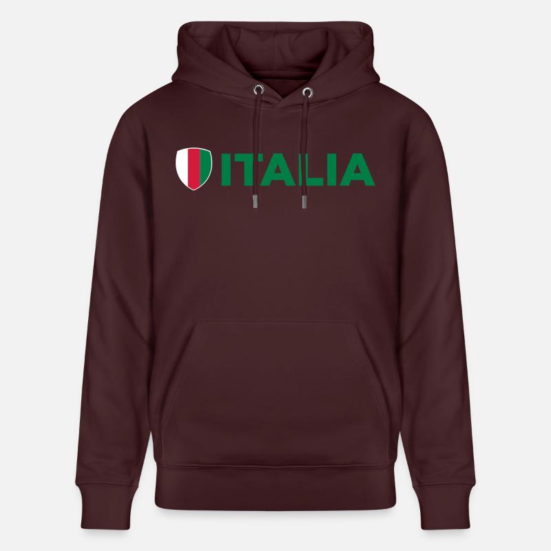 Drapeau national de l Italie - Sweat à capuche bio CRUISER Stanley/Stella Unisexe - maroon