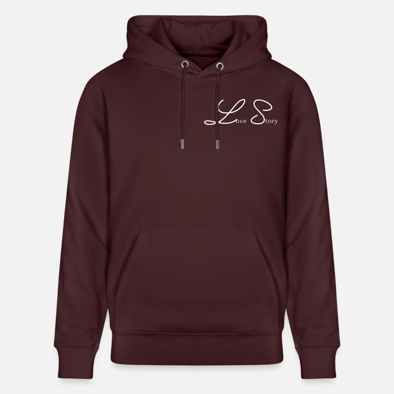 Lovestory (blanc) - Sweat à capuche bio CRUISER Stanley/Stella Unisexe - maroon