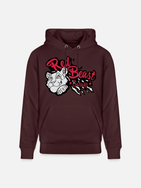 Red Beast Garage - Sweat à capuche bio CRUISER Stanley/Stella Unisexe - maroon