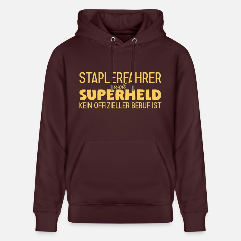 Staplerfahrer Superheld Gabelstaplerfahrer - Stanley/Stella Unisex Bio-Hoodie CRUISER  - Maroon