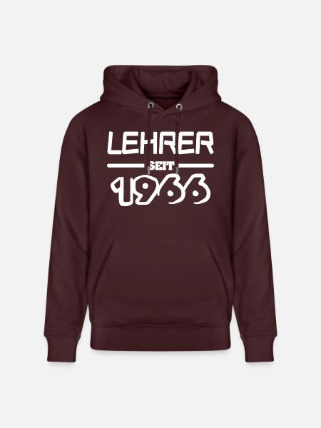 1966 1966 - Sweat à capuche bio CRUISER Stanley/Stella Unisexe - maroon