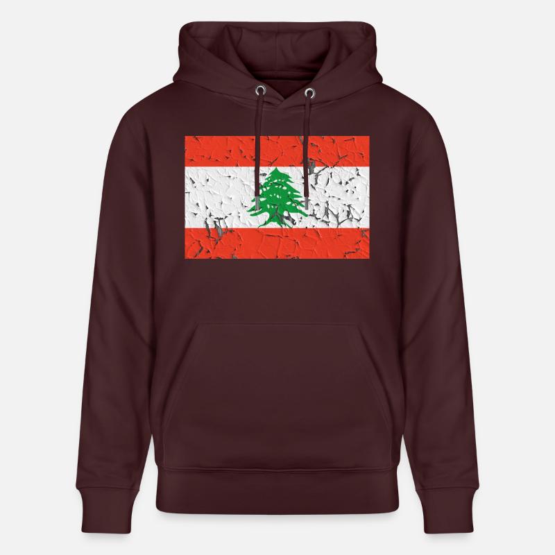 Liban Liban - Sweat à capuche bio CRUISER Stanley/Stella Unisexe - maroon