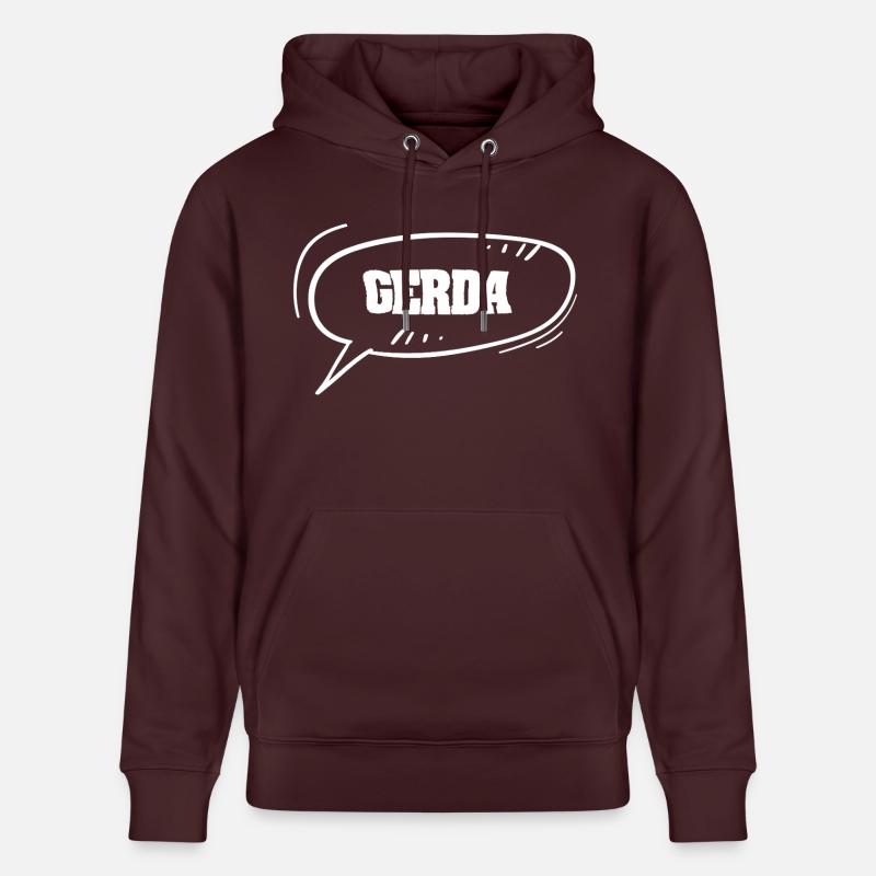 Prénom Gerda - Sweat à capuche bio CRUISER Stanley/Stella Unisexe - maroon