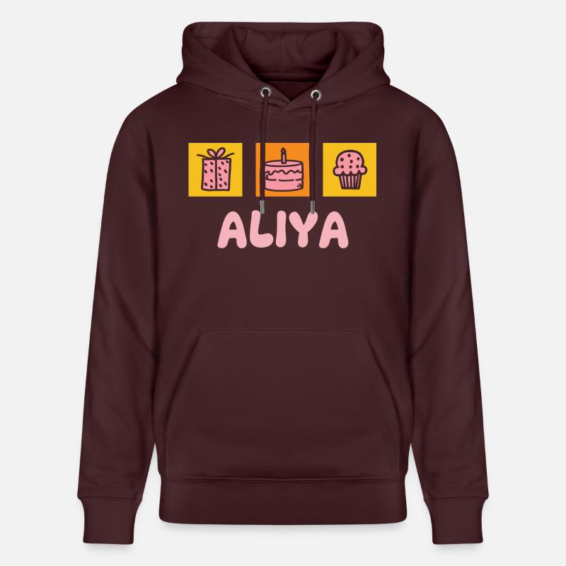 Aliya comme prénom - Sweat à capuche bio CRUISER Stanley/Stella Unisexe - maroon