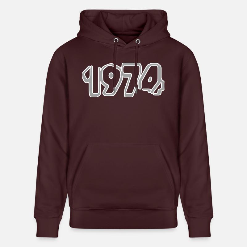 Né en 1974 - Sweat à capuche bio CRUISER Stanley/Stella Unisexe - maroon