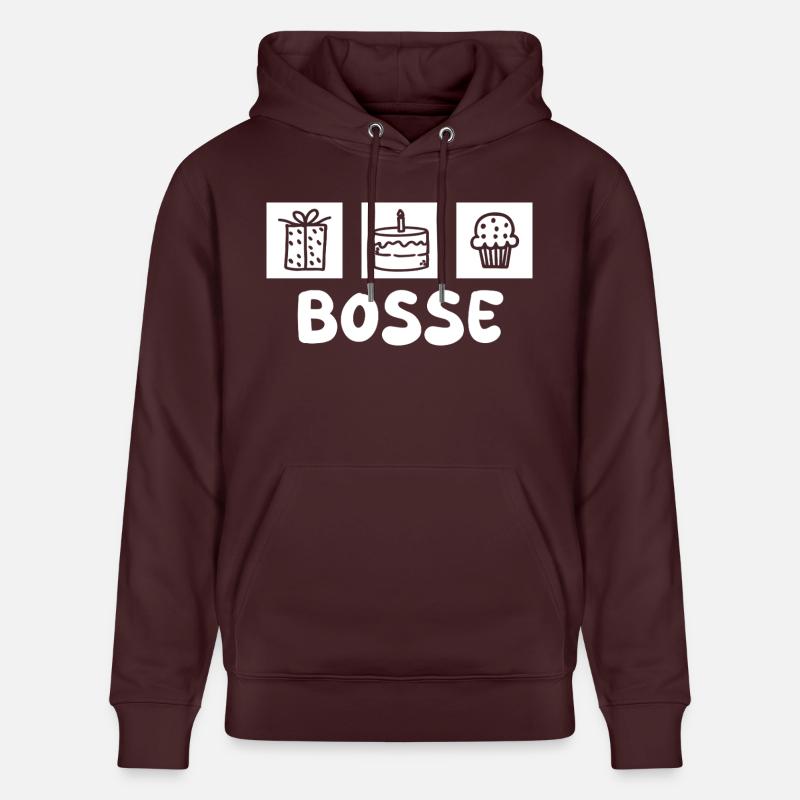 Prénom Bosse - Sweat à capuche bio CRUISER Stanley/Stella Unisexe - maroon